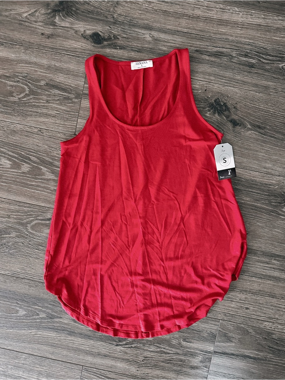 NWT Zenana Outfitters Deep Red Scoop Neck Tank Top
